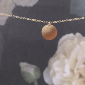 personalized small circle necklace